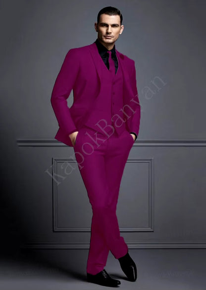 New Grey Mens Suit Groom Suit Cheap Formal Man Suits for Wedding Best Men Slim Fit Groom Tuxedos for Man(Jacket+Vest+Pants)Terno